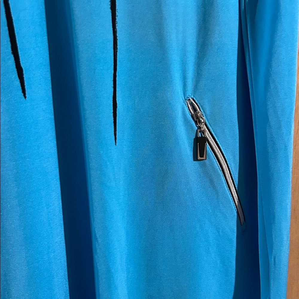 Jamie Sadock Sleeveless Blue and Yellow Golf Dress - Picture 4 of 6